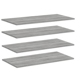 Étagères murales 4 pcs sonoma gris 80x40x1,5 cm bois ingénierie