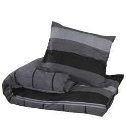 Ensemble de housse de couette gris foncé 260x220 cm Coton