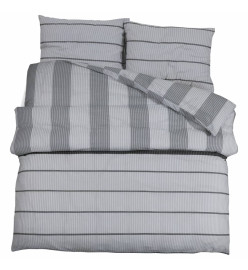 Ensemble de housse de couette Gris 260x240 cm Coton