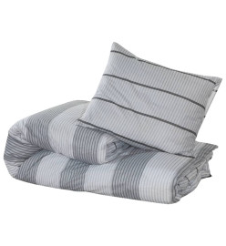 Ensemble de housse de couette Gris 260x240 cm Coton