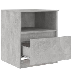 Tables de chevet 2 pcs Gris béton 40x40x50 cm Aggloméré