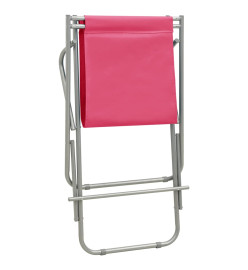 Chaises à bascule 2 pcs Acier Rose