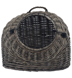 Cage de transport pour chats Gris 50x42x40 cm Saule naturel