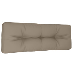 Coussin de palette taupe 120x40x12 cm tissu