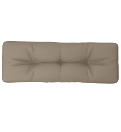 Coussin de palette taupe 120x40x12 cm tissu