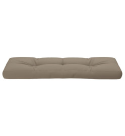 Coussin de palette taupe 120x40x12 cm tissu