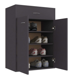 Armoire à chaussures Gris 60x35x84 cm Aggloméré