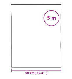 Film pour fenêtre statique dépoli gris transparent 90x500cm PVC