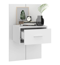 Tables de chevet murales 2 pcs Blanc