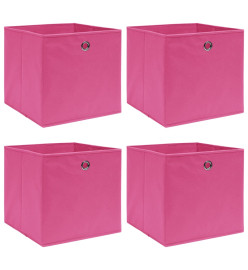 Boîtes de rangement 4 pcs Rose 32x32x32 cm Tissu