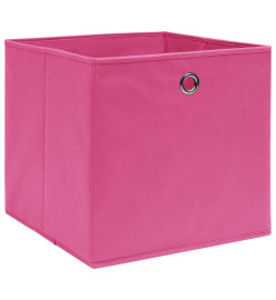 Boîtes de rangement 4 pcs Rose 32x32x32 cm Tissu