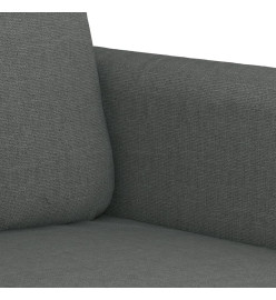 Ensemble de canapés 3 pcs avec coussins Gris foncé Tissu