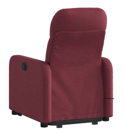 Fauteuil inclinable de massage électrique Rouge bordeaux Tissu