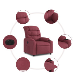 Fauteuil inclinable électrique Rouge bordeaux Tissu