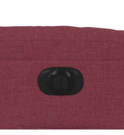 Fauteuil inclinable électrique Rouge bordeaux Tissu