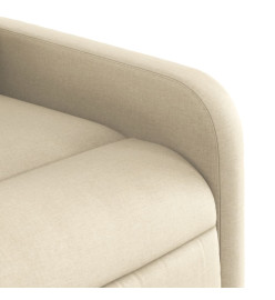 Fauteuil inclinable de massage Crème Tissu