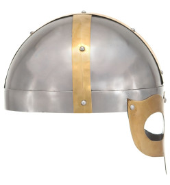 Casque de viking de réplique antique pour GN Argenté Acier