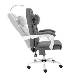 Chaise de bureau de massage Gris Similicuir