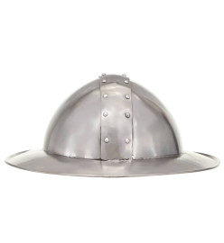 Casque de chevalier médiéval antique pour GN Argenté Acier