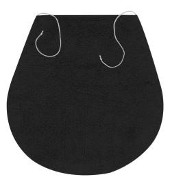 Jeu de tapis de salle de bain 3 pcs Tissu Anthracite