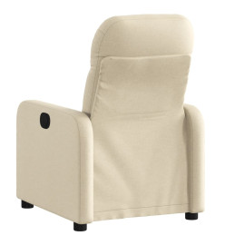 Fauteuil inclinable électrique Crème Tissu
