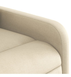 Fauteuil inclinable électrique Crème Tissu