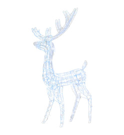 Renne de décoration de Noël Acrylique 140 LED blanc froid 120 cm