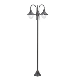 Lampadaire de jardin E27 220 cm Aluminium 3 lanternes Bronze