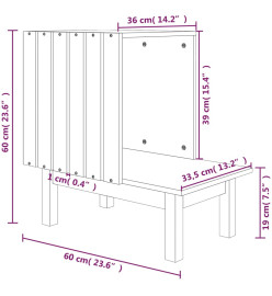 Maison pour chat Blanc 60x36x60 cm Bois de pin massif