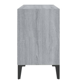 Meuble TV avec pieds en métal Sonoma gris 69,5x30x50 cm