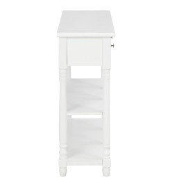 Table console Blanc 120x30x76 cm MDF