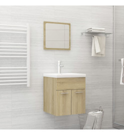 Ensemble de meubles de salle de bain Chêne sonoma Aggloméré