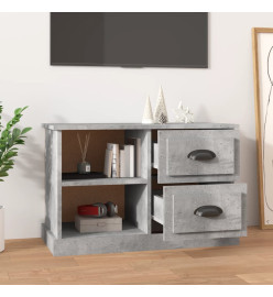 Meuble TV gris béton 73x35,5x47,5 cm bois d'ingénierie