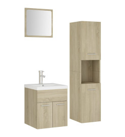 Ensemble de meubles de salle de bain Chêne sonoma Aggloméré