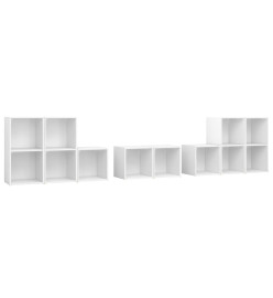 Ensemble de meubles TV 8 pcs Blanc Aggloméré