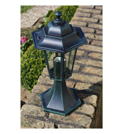 Lampes de jardin 2 pcs Vert foncé/Noir Aluminium