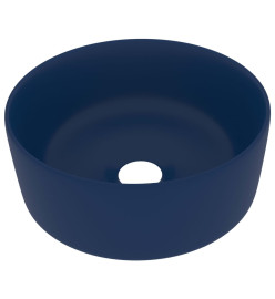 Lavabo rond de luxe Bleu foncé mat 40x15 cm Céramique