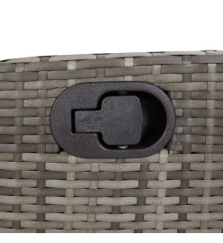 Ensemble à manger de jardin et coussins 7 pcs gris rotin