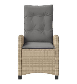 Ensemble de bistro 3 pcs coussins mélange beige résine tressée