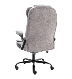 Chaise de bureau de massage gris clair similicuir daim