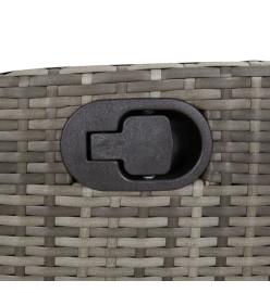 Ensemble à manger de jardin 9 pcs coussins gris résine tressée