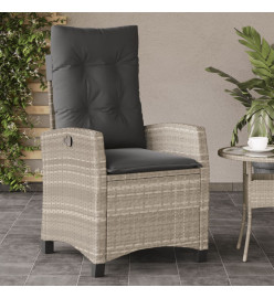 Chaises inclinables jardin lot de 2 et coussins résine tressée