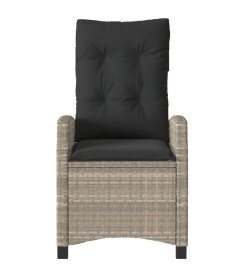 Chaises inclinables jardin lot de 2 et coussins résine tressée