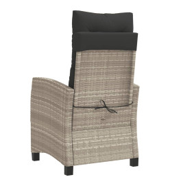 Chaises inclinables jardin lot de 2 et coussins résine tressée