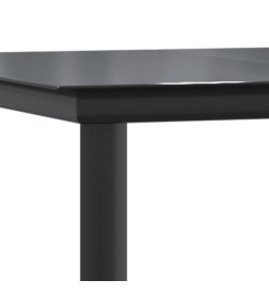 Ensemble à manger de jardin 9pcs coussins noir résine tressée