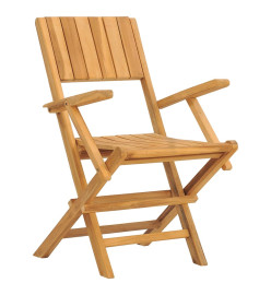 Chaises de jardin pliantes 4 pcs 55x61x90 cm bois massif teck