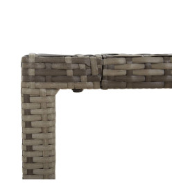 Ensemble à manger de jardin et coussins 7 pcs gris rotin