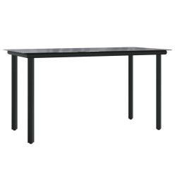 Ensemble à manger de jardin et coussins 9 pcs marron poly rotin