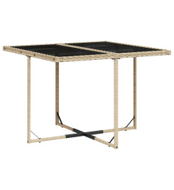 Ensemble à manger de jardin et coussins 9 pcs mélange beige