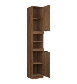 Armoire de bain Chêne marron 32x34x188,5 cm Bois d'ingénierie